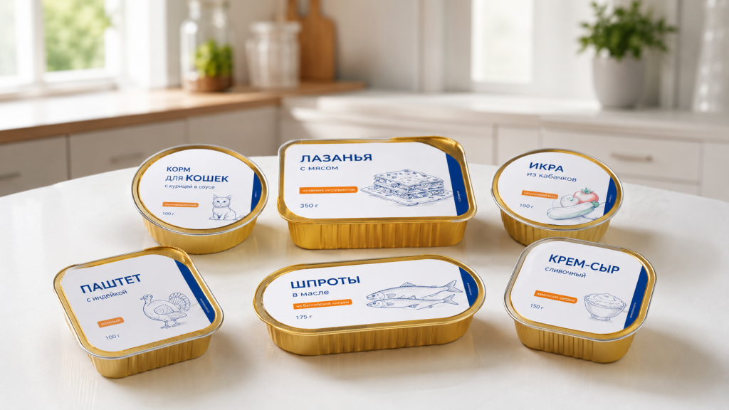 Ламистерная тара для паштетов, кормов, пресервов и готовых продуктов