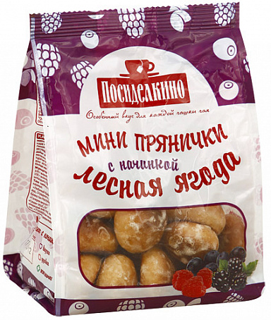 Мини пряники в пакете с плоским дном