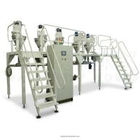Auger filler set for the dosing and filling of complex products 